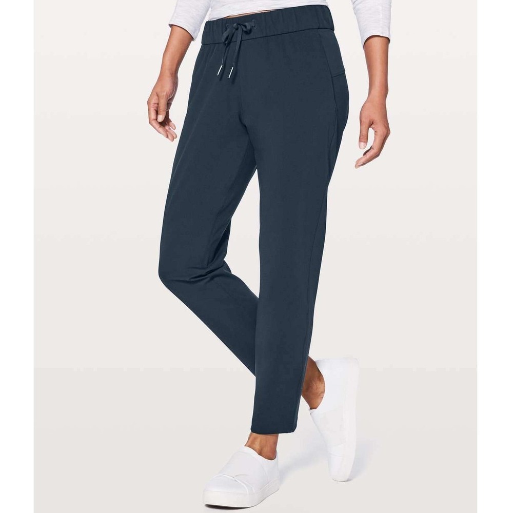 Lululemon On The Fly Pants 28" Nocturnal Teal Jogger Stretch Size 8